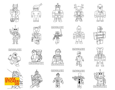 20+ Free Printable Roblox Coloring Pages