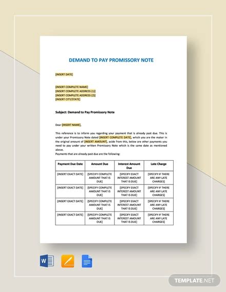 20+ Promissory Note Templates - Google Docs, MS Word, Apple Pages