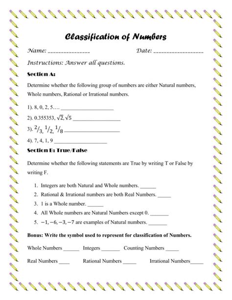 20 Classifying Numbers Worksheet Answers | Worksheet From Home