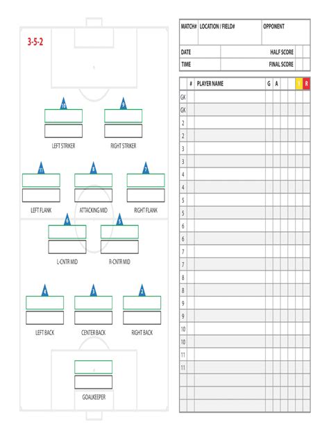 20 Printable soccer position template Forms - Fillable Samples in PDF