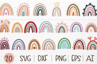 Download 20 Rainbow Svg Bundle Cut File Cameo