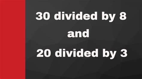 20 Divided By 8