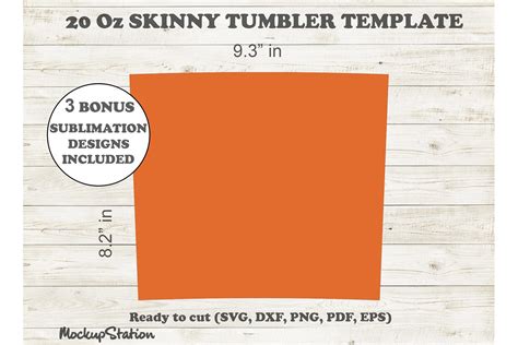 Customize your 20 oz Skinny Tumbler with our premium Template SVG designs