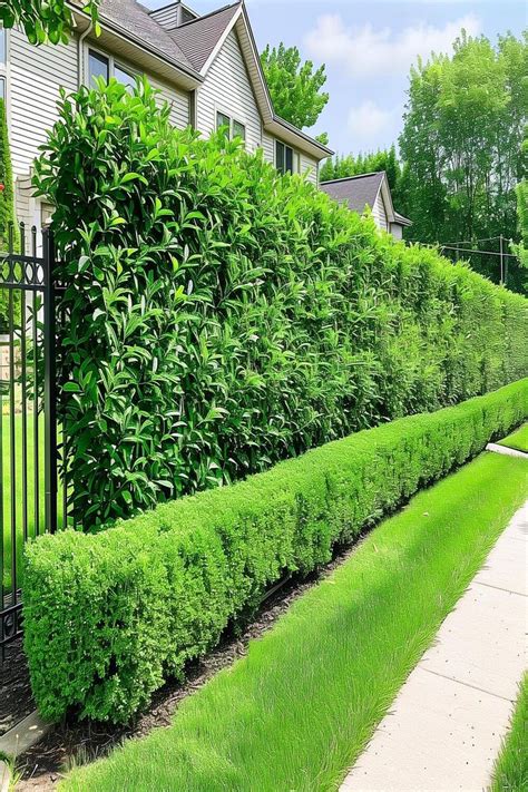 20. Create a boundary with an evergreen hedge