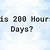 200 hrs is how many days