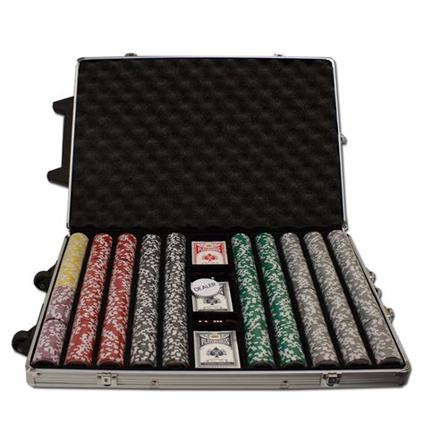 200 Clear Diamond Poker Chip Set With Aluminum Case