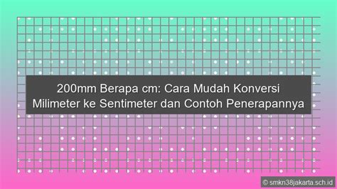 200 Milimeter dalam Sentimeter