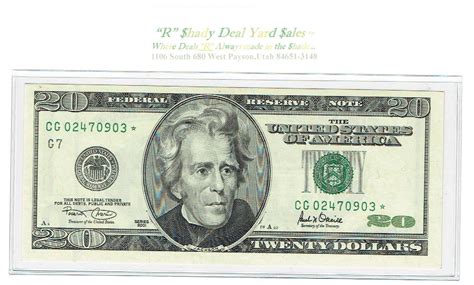 2001 20 dollar bill