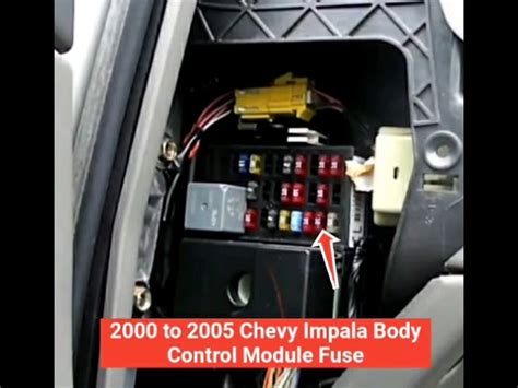 2001 chevy impala body control module problems