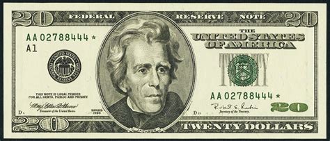 2001 twenty dollar bill value