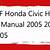 2003 honda civic hybrid owners manual