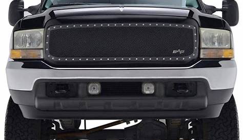 2004 Ford F250 Grill 99 04 Super Duty F350 Horizontal Black Aluminum Billet Packaged e Super Duty Excursion