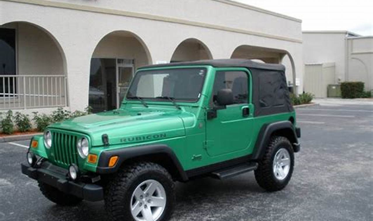 2004 jeep wrangler electric lime green pearlcoat, for sale, ny