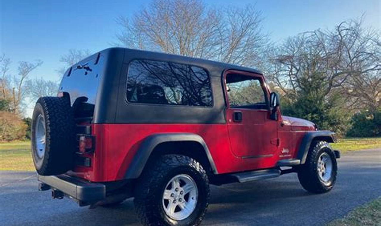 2004 jeep wrangler unlimited hardtop for sale