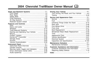 2004 chevy trailblazer owners manual pdf