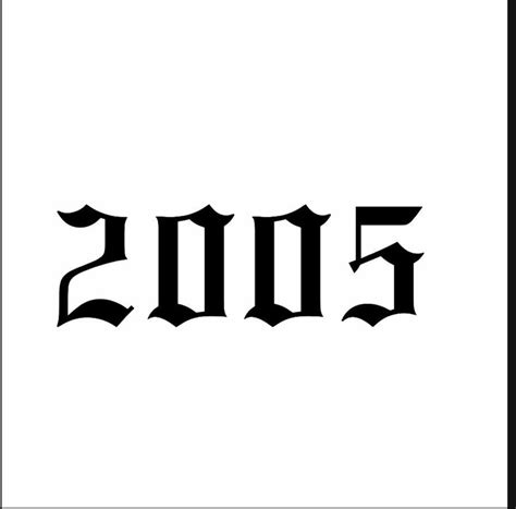 2005 Tattoo Fonts