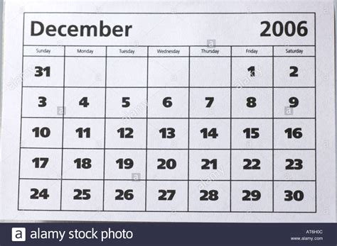 2006 Calendar December