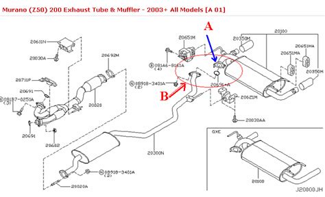 2006 nissan murano exhaust system problems