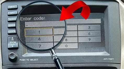 Acura Tl Radio Code Location