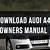 2007 audi a4 owners manual