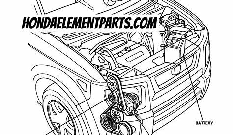 2008 Honda Element Parts Diagram 06181PZDA00 Genuine Set, Cover (Lower)