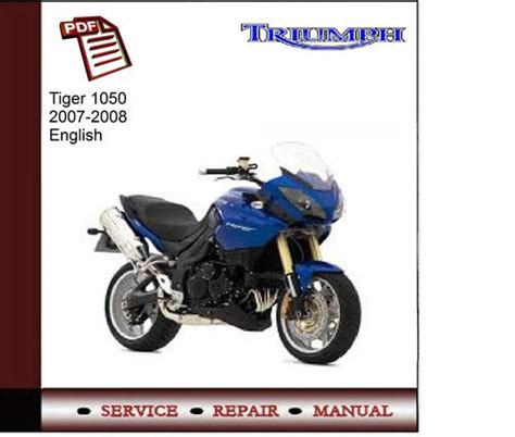 2008 triumph tiger 1050 service manual