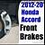 2009 honda accord brakes and rotors