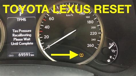 2009 lexus rx 350 tire pressure light reset