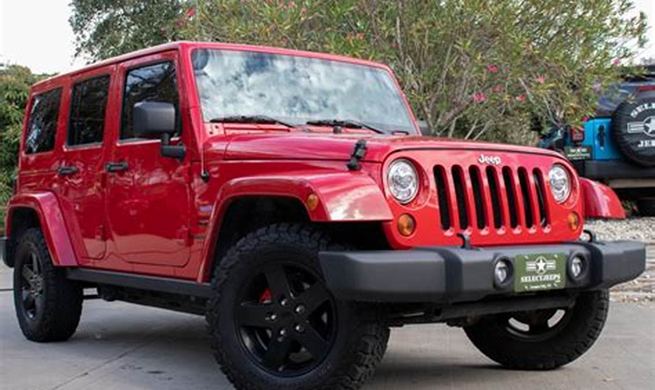 2011 red jeep wrangler unlimited for sale