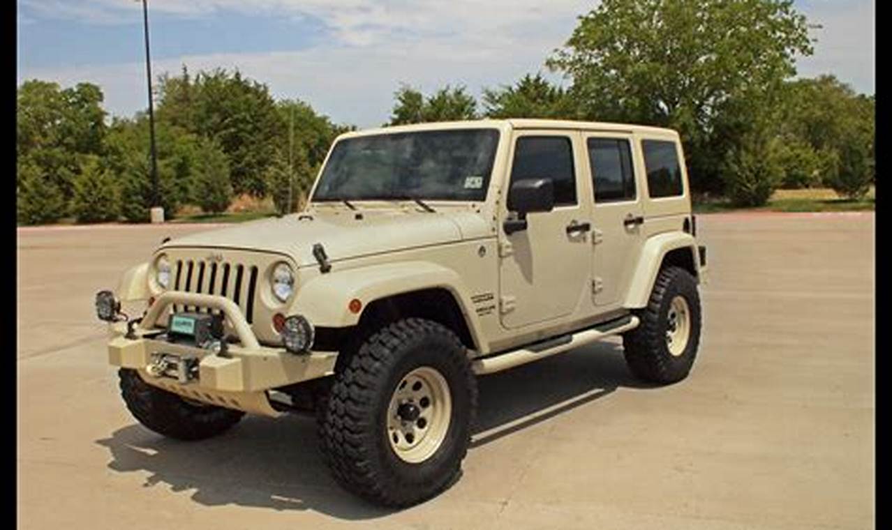 2012 sahara tan jeep wrangler unlimited for sale