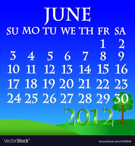 2012 June Calendar