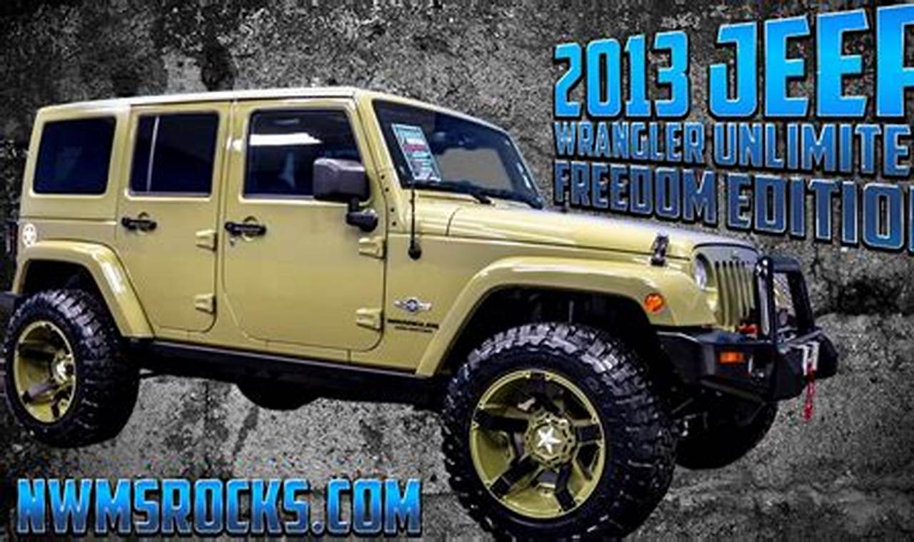 2013 jeep wrangler freedom edition for sale