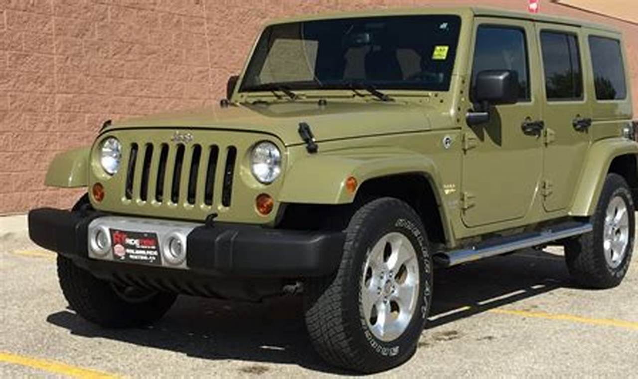 2013 jeep wrangler unlimited commando green for sale