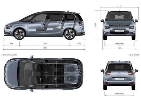 2014 citroen c4 grand picasso dimensions