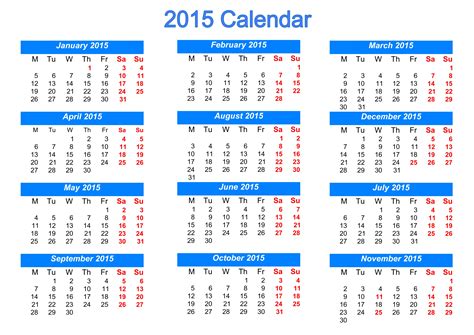 2015 Calendar Year