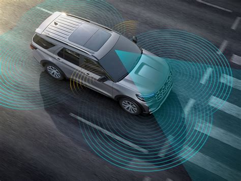 Safety features of a 2015 Ford Explorer for sale, emphasizing driver assistance