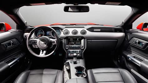 The driver-focused and technologically advanced interior of the 2015 Ford Mustang