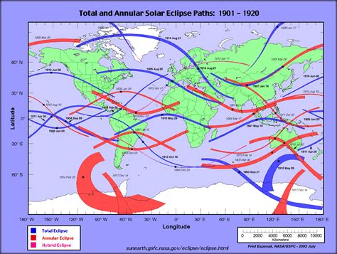 2015-2040 Solar Eclipse Map