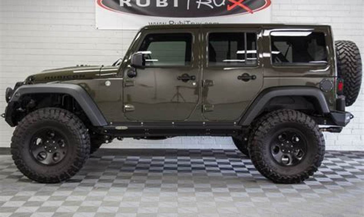 2016 jeep wrangler unlimited tank green automatic for sale