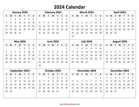 2024 Calendar