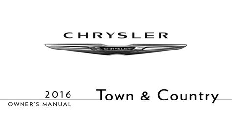 2016 chrysler town and country owners manual