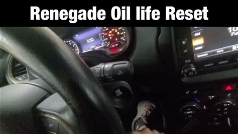 2016 jeep renegade oil life reset