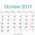 2017 october calendar