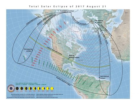 2017 Solar Eclipse Map All Countries
