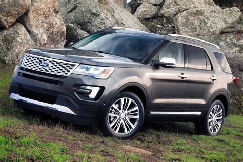 Close-up of a 2017 Ford Explorer for sale's engine bay, highlighting its powerful EcoBoost engine.