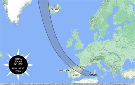 2017Solar Eclipse Map Europe