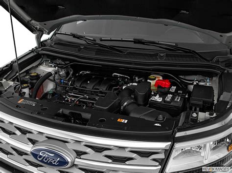 Close-up of the 2018 Ford Explorer SUV engine bay
