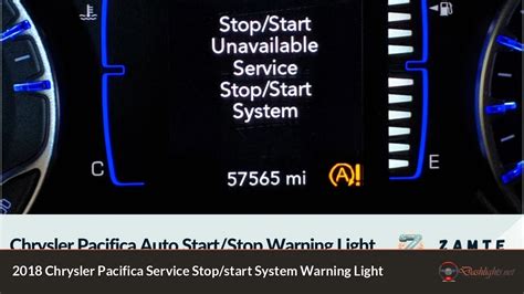 2018 chrysler pacifica auto start stop warning light