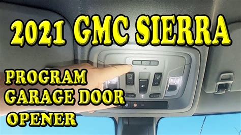 2018 gmc terrain garage door opener