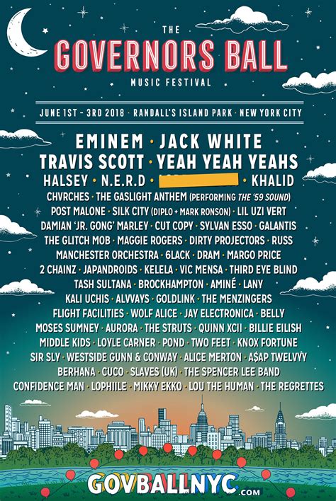 2018 governors ball music festival lineup